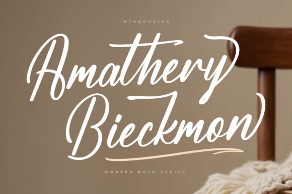 Amathery Bieckmon Font: Elegant Script for Business Branding