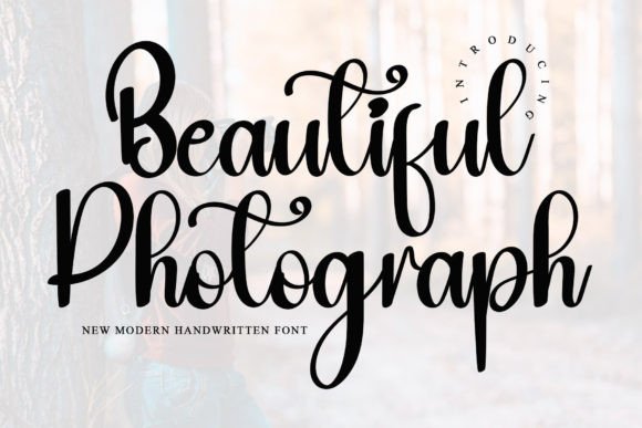 Beautiful Photograph Font for Handmade Labels