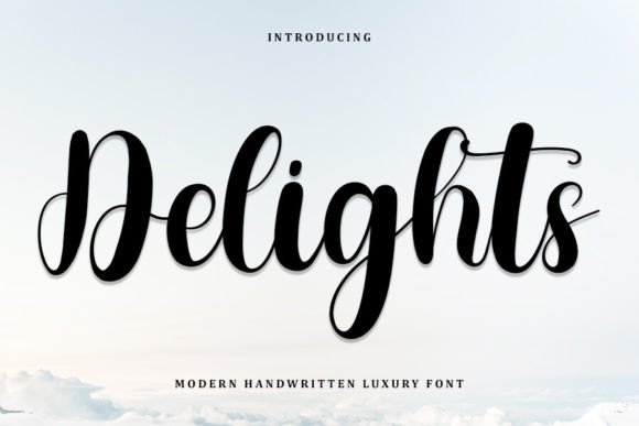 Delights Font: Elegant Script for Handmade Labels