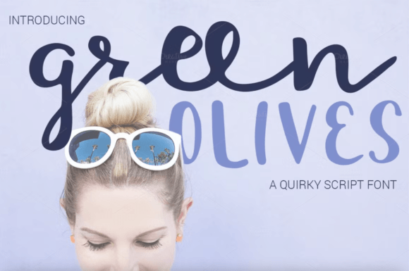 Green Olives Font: Quirky Handwritten Type for Crafters
