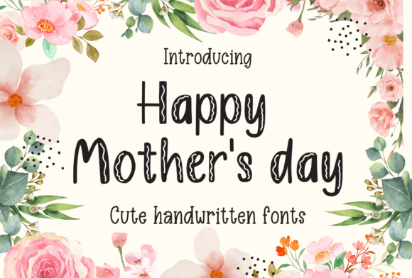 Happy Mothers Day Font for Elegant Craft Projects