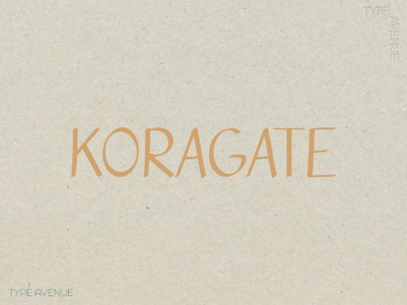 Koragate Font: Organic Typography for Editorial Design