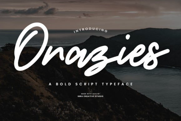 Orazies Font: Bold Script for Handmade Labels