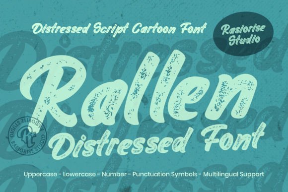 Rallen Distressed Font for Rustic Crafts