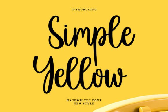 Simple Yellow Font: Elegant Script for Web Design