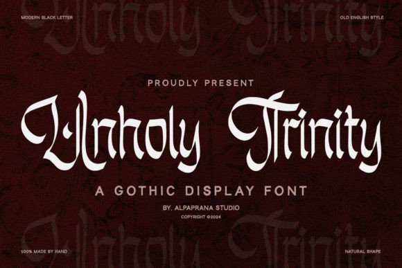 Unholy Trinity Font: Gothic Style for Editorial Design